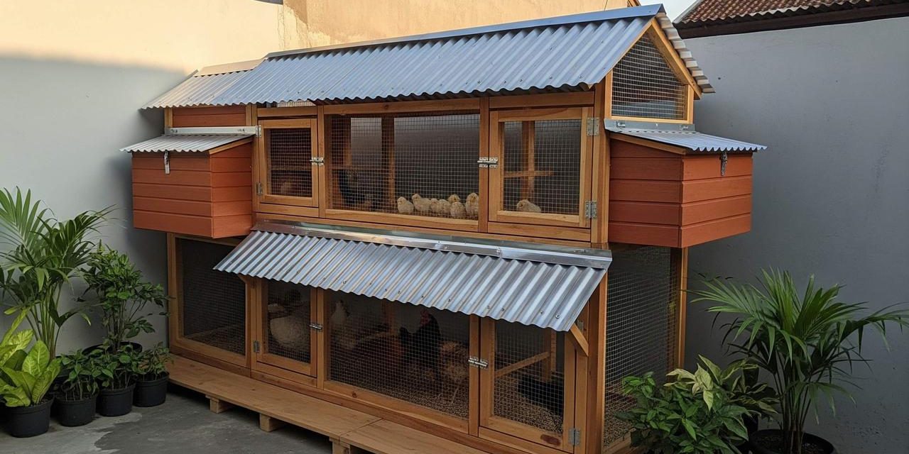 Model Kandang Ayam Dengan Area Umbaran Mini